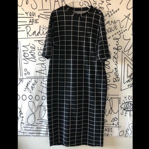 Black & White Square patterned dress